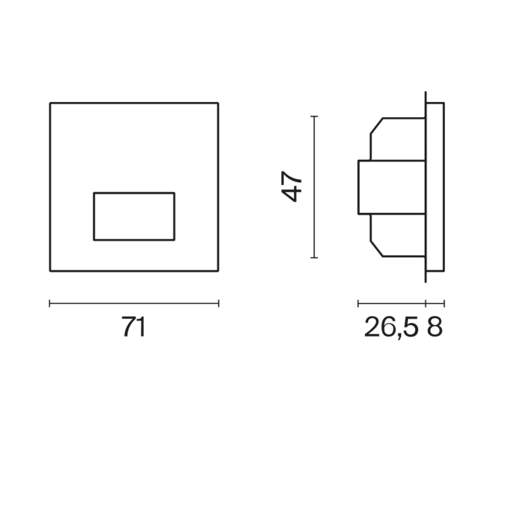 Датчик движения встраиваемый Voltum S70 Графит VLS070507 — изображение 6