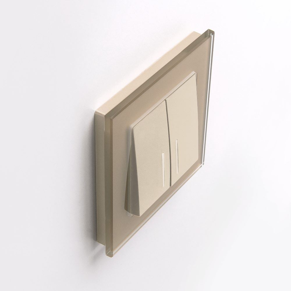 Рамка стеклянная Werkel Favorit на 1 пост Шампань W0011111 — изображение 2