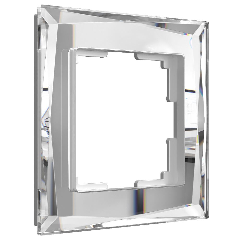 Рамка стеклянная Werkel Diamant на 1 пост Зеркальный W0011220