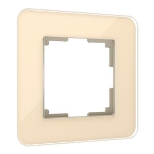 Рамка стеклянная Werkel Elite на 1 пост Айвори W0012443