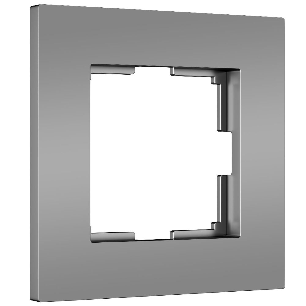 Рамка из поликарбоната Werkel Slab на 1 пост Серебро W0012965
