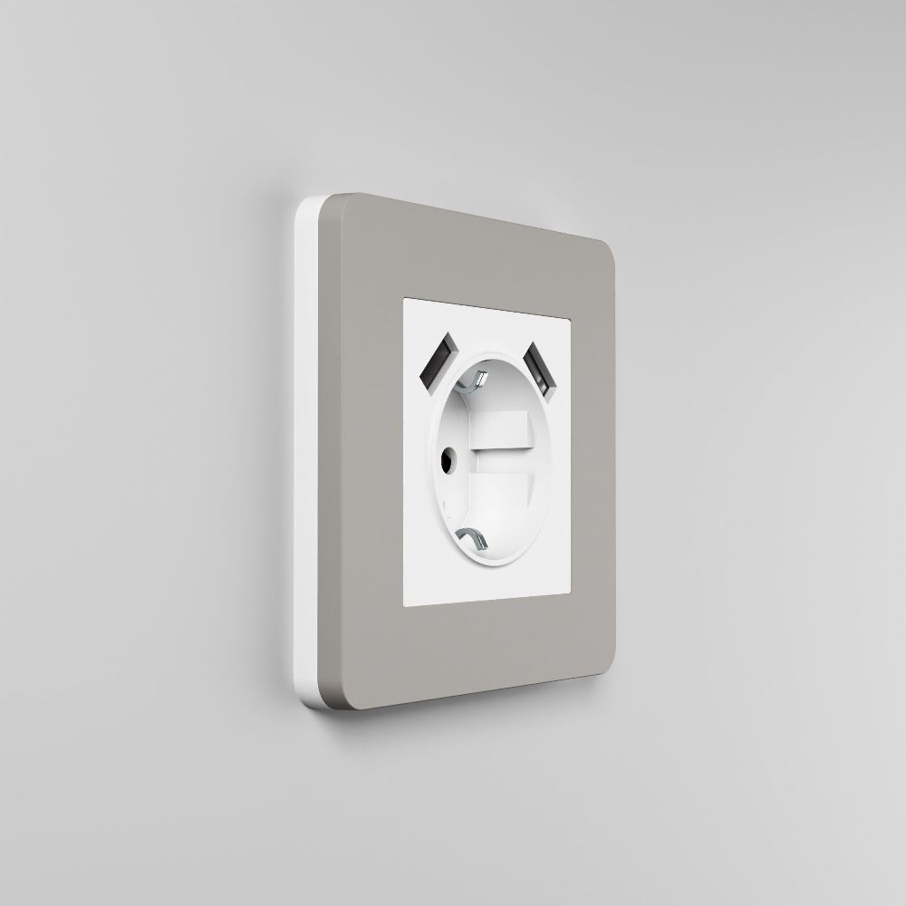 Рамка из поликарбоната Werkel Split на 1 пост Дымчатый / Белый W0013067 — изображение 3