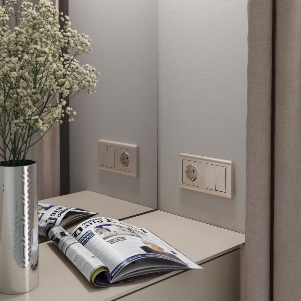 Рамка из поликарбоната Werkel Stream на 2 поста Шампань W0022111 — изображение 2