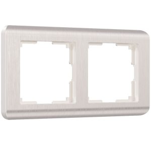 Рамка из поликарбоната Werkel Stream на 2 поста Перламутровый W0022113