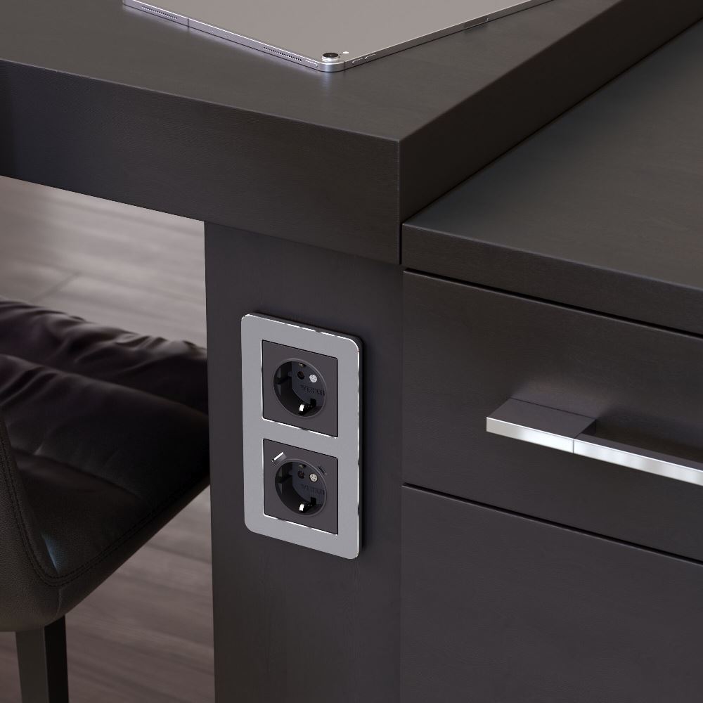 Рамка из металла Werkel Platinum на 2 поста Алюминий W0022606 — изображение 3