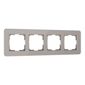 Рамка стеклянная Werkel Elite на 4 поста Дымчатый W0042417