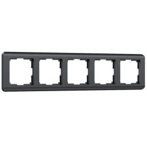 Рамка из поликарбоната Werkel Stream на 5 постов Графит W0052104