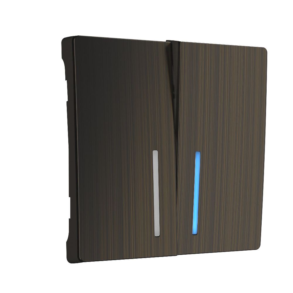 Набор клавиш для выключателя двухклавишного Werkel c подсветкой Бронза W1129112