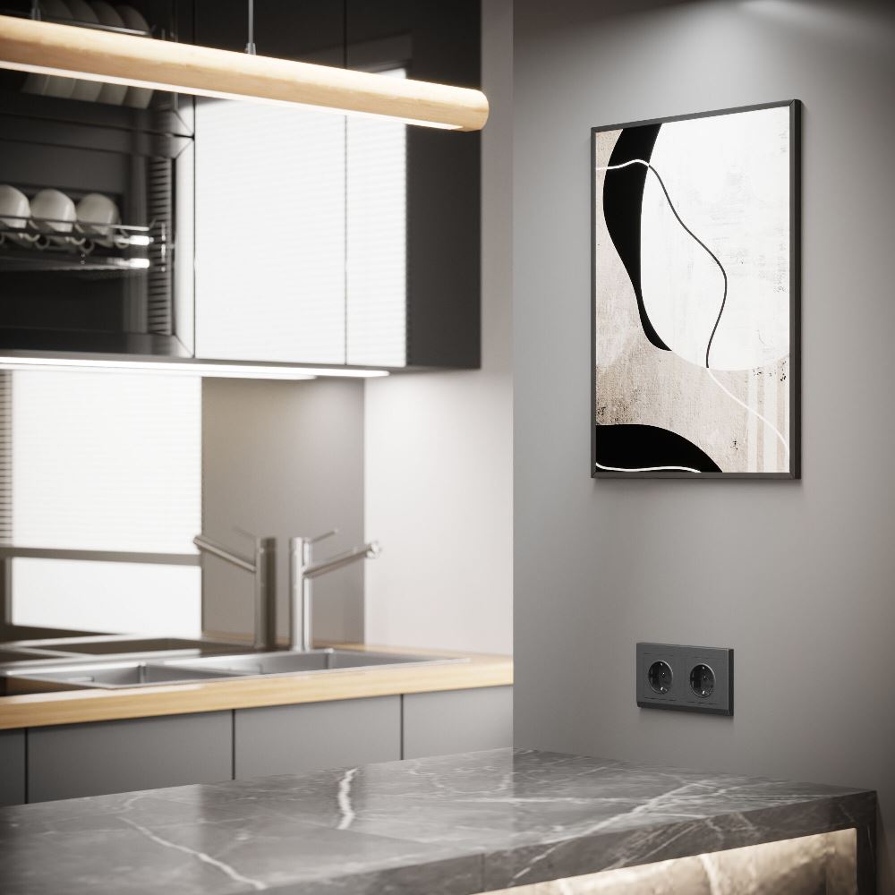 Розетка встраиваемая Werkel с заземлением и шторками Графит матовый W1171164 — изображение 4