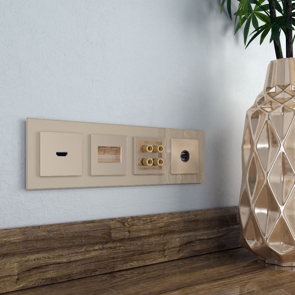 ТВ-розетка встраиваемая оконечная Werkel Шампань W1183011 — изображение 3