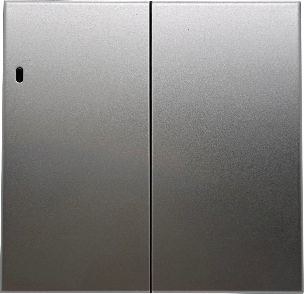 Выключатель двухклавишный встраиваемый Donel R98 Metal с подсветкой Благородная сталь DA03105-DA285ES — изображение 2