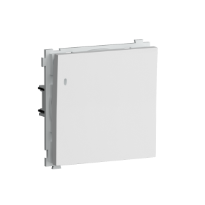 Выключатель одноклавишный встраиваемый Donel R98 звонкового типа с подсветкой Белый матовый DA03151-DA29033