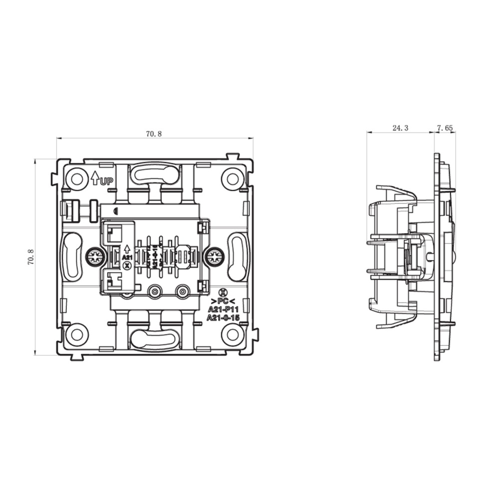 Выключатель одноклавишный встраиваемый Donel R98 Карбон матовый DA10100-DA29630 — изображение 6