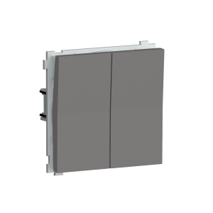 Выключатель двухклавишный встраиваемый проходной Donel R98 Шоколад матовый DA10800-DA29542