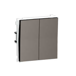 Выключатель двухклавишный встраиваемый перекрестный Donel R98 Сталь матовая DA10900-DA29537