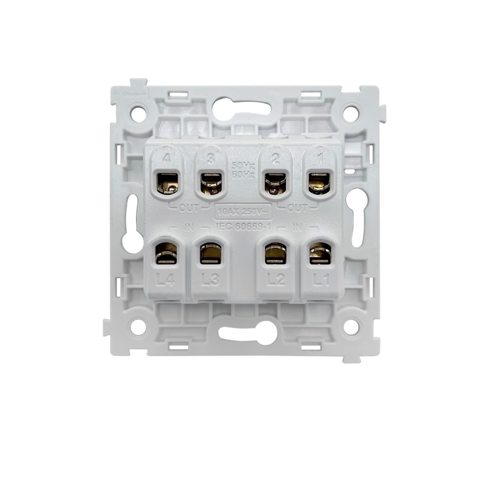 Выключатель двухклавишный встраиваемый перекрестный Donel R98 Коралл матовый DA10900-DA29545 — изображение 5