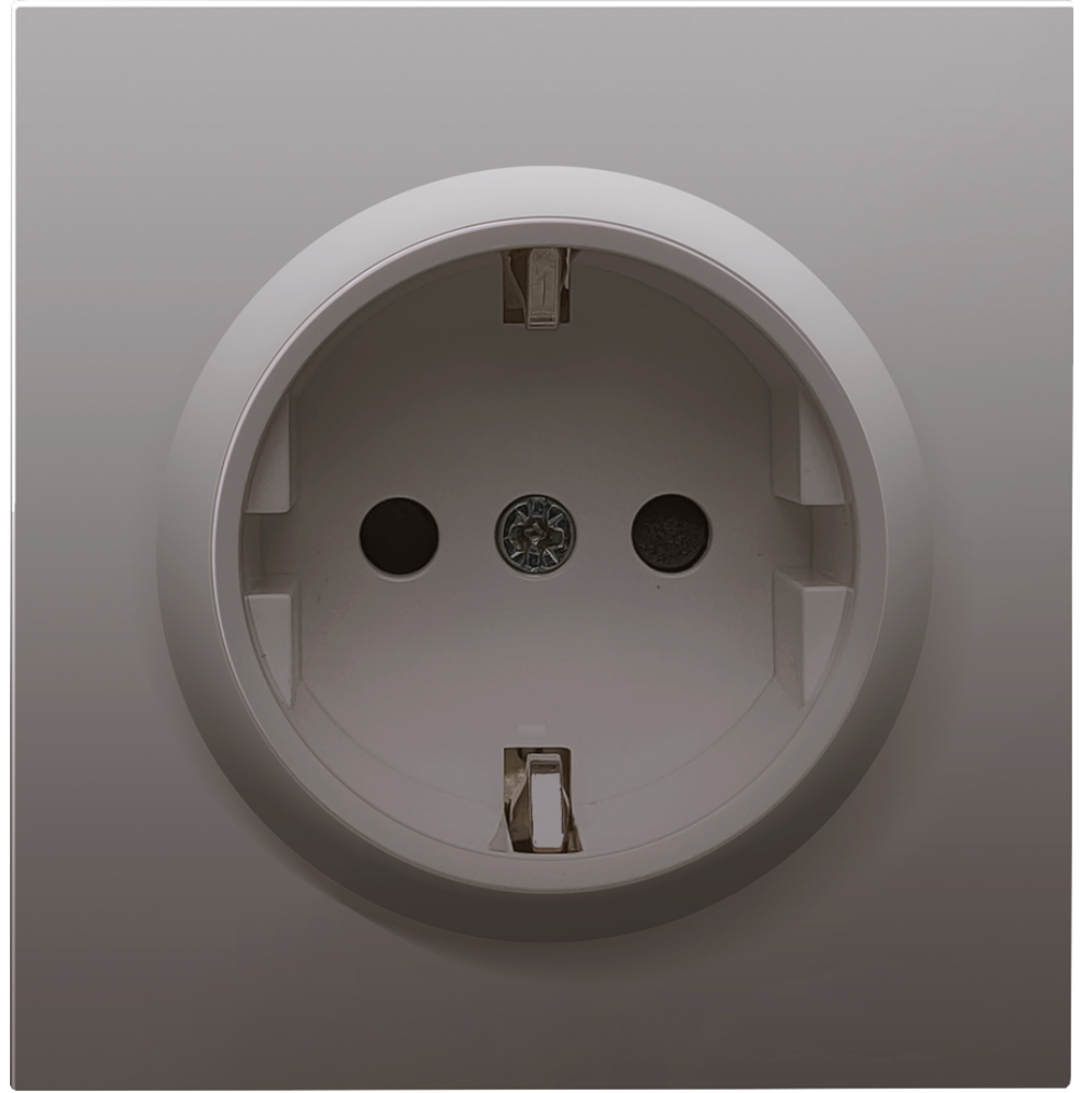 Розетка встраиваемая Donel R98 Schuko с заземлением и шторками на клеммах Сталь матовая DA17700-DA22037 — изображение 2