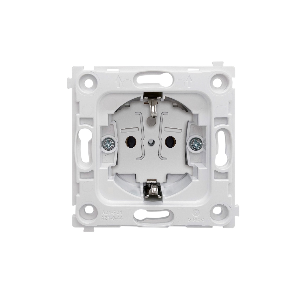 Розетка встраиваемая Donel R98 Schuko с заземлением и шторками на клеммах Сталь матовая DA17700-DA22037 — изображение 4