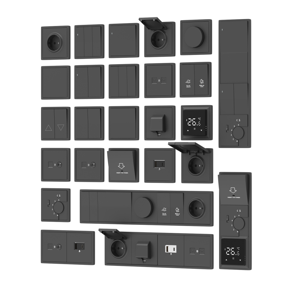 Рамка пластиковая Donel R98 на 2 поста Черный матовый DA21228 — изображение 2