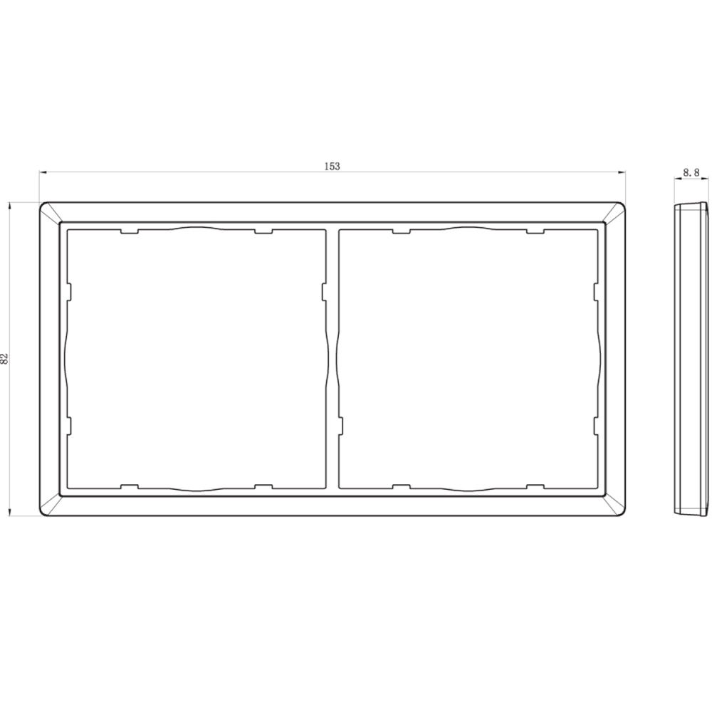 Рамка пластиковая Donel R98 на 2 поста Изумруд матовый DA21239 — изображение 3