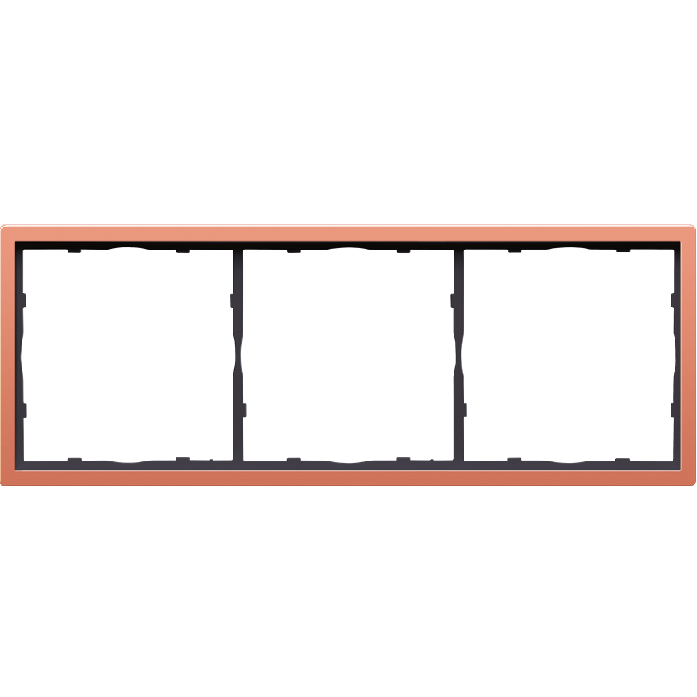 Рамка пластиковая Donel R98 на 3 поста Коралл матовый DA21345