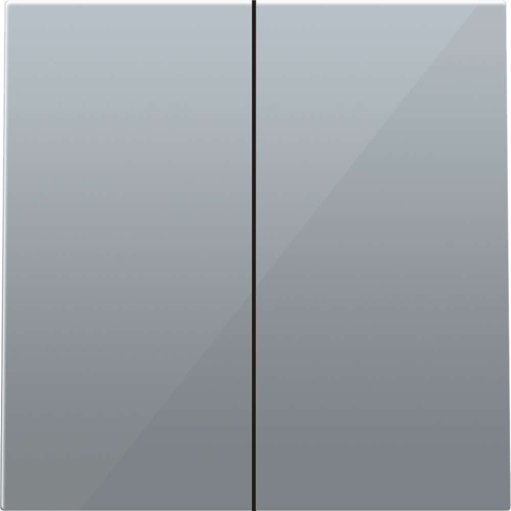 Выключатель двухклавишный встраиваемый Donel R98 звонкового типа Алюминий матовый DA25100-DA29526 — изображение 2