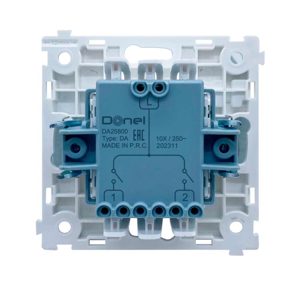 Выключатель жалюзи встраиваемый Donel R98 Metal с блокировкой Никель DA25800-DA294NB — изображение 4