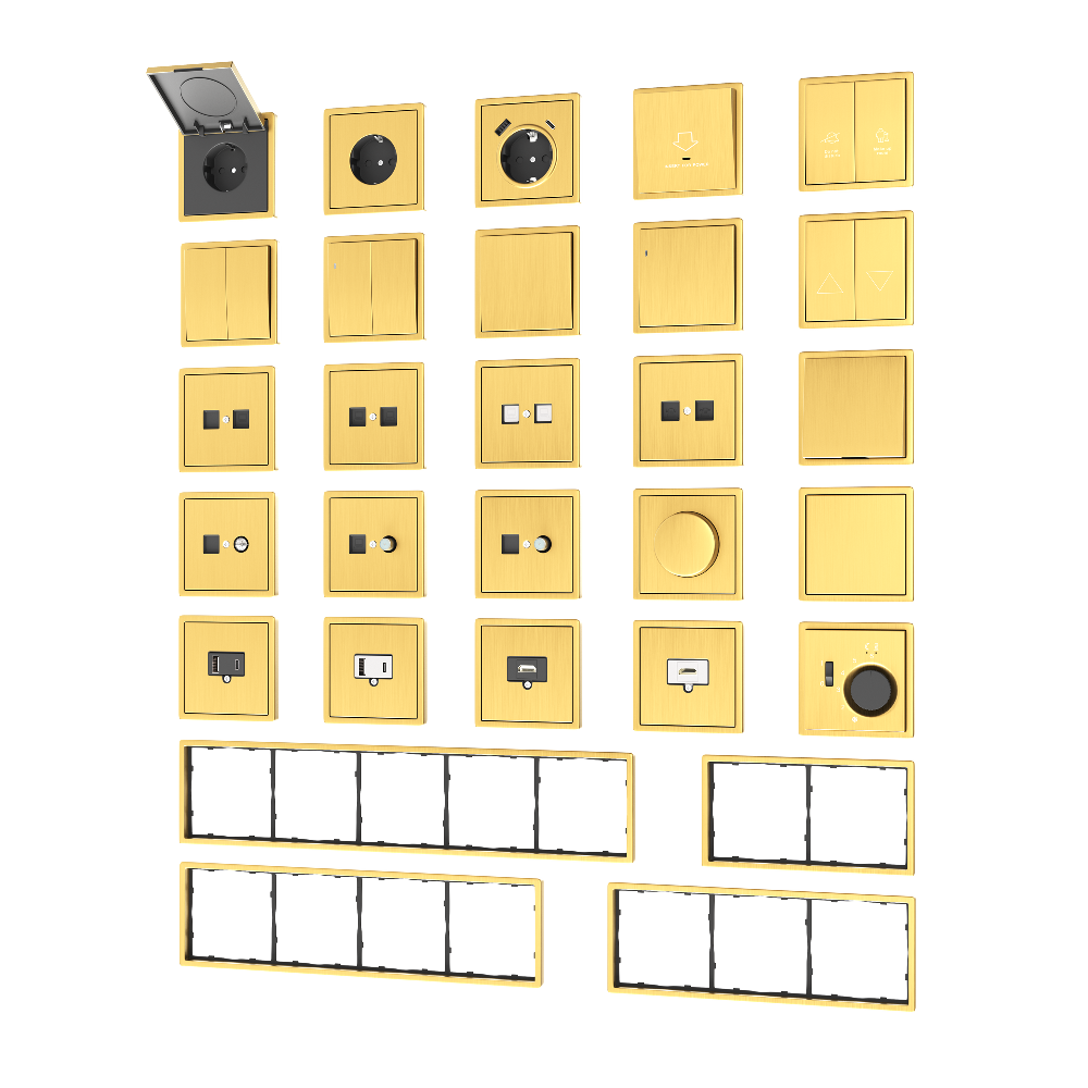 Розетка встраиваемая комбинированная Donel R98 Metal RJ45 + SAT Золото матовое DA30600-DA889BR — изображение 3