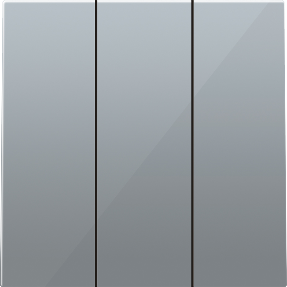 Выключатель трехклавишный встраиваемый Donel R98 звонкового типа Алюминий матовый DA35100-DA29326 — изображение 2