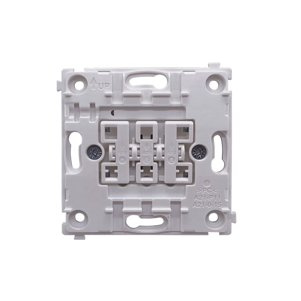 Выключатель трехклавишный встраиваемый Donel R98 звонкового типа Алюминий матовый DA35100-DA29326 — изображение 4