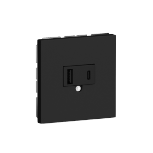 Розетка встраиваемая USB Donel R98 3.1A тип A, С Карбон матовый DUSB3100ANC-DA27630