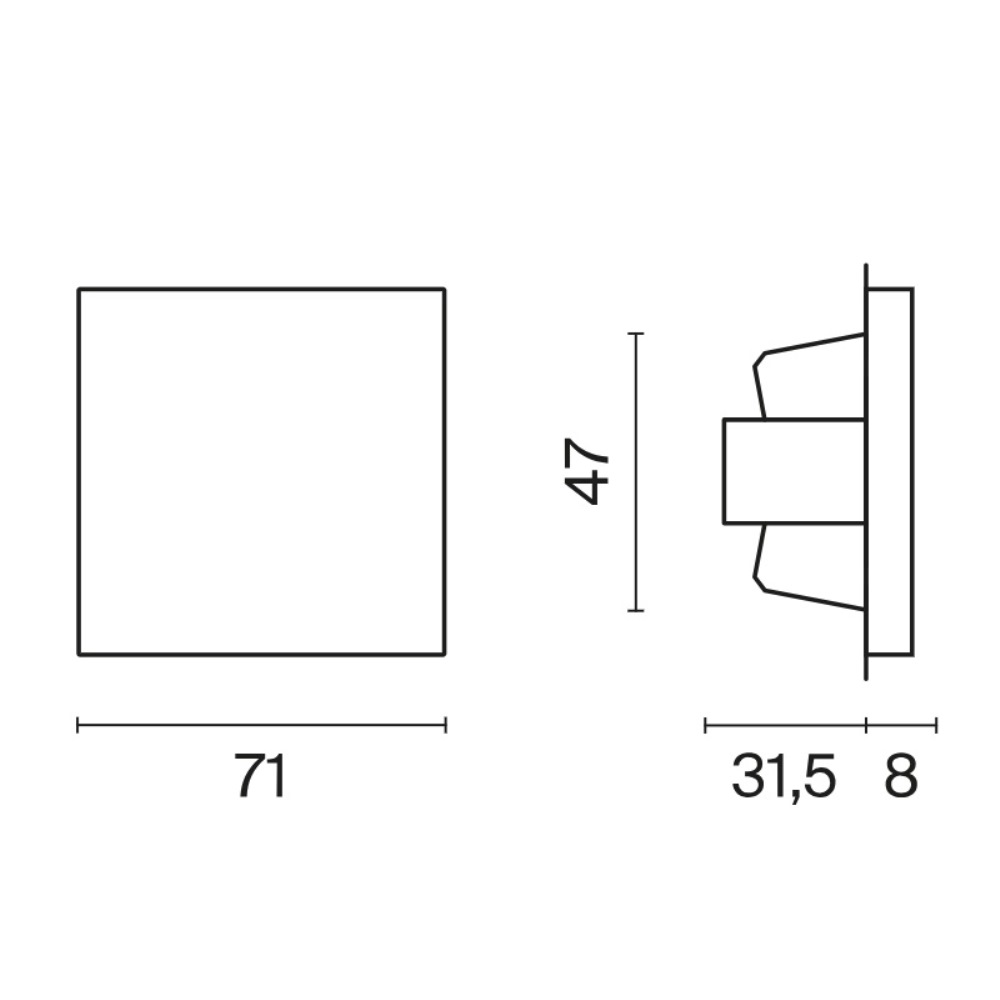 Выключатель одноклавишный встраиваемый перекрестный Voltum S70 Сталь VLS010505 — изображение 5