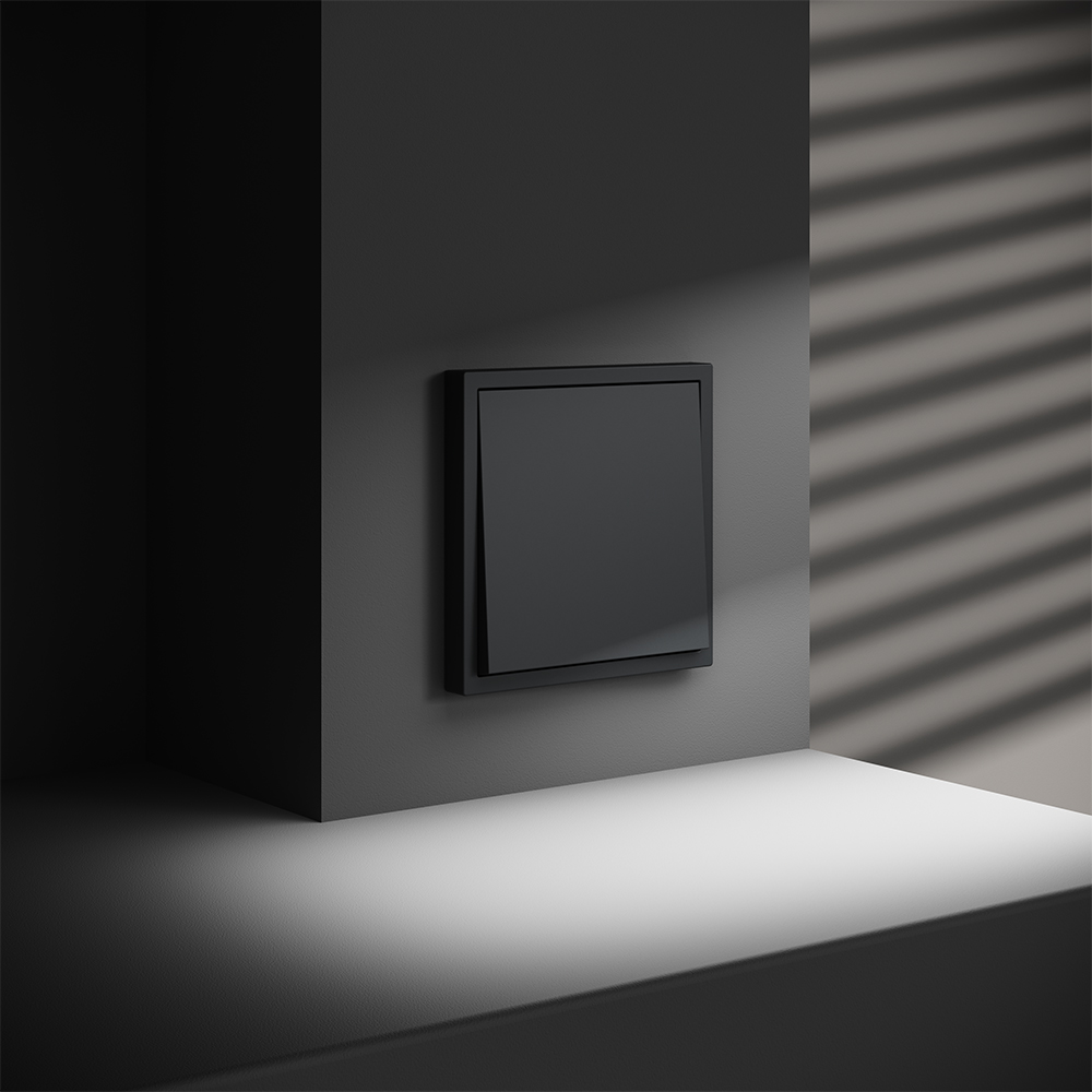 Выключатель одноклавишный встраиваемый перекрестный Voltum S70 Графит VLS010507 — изображение 4