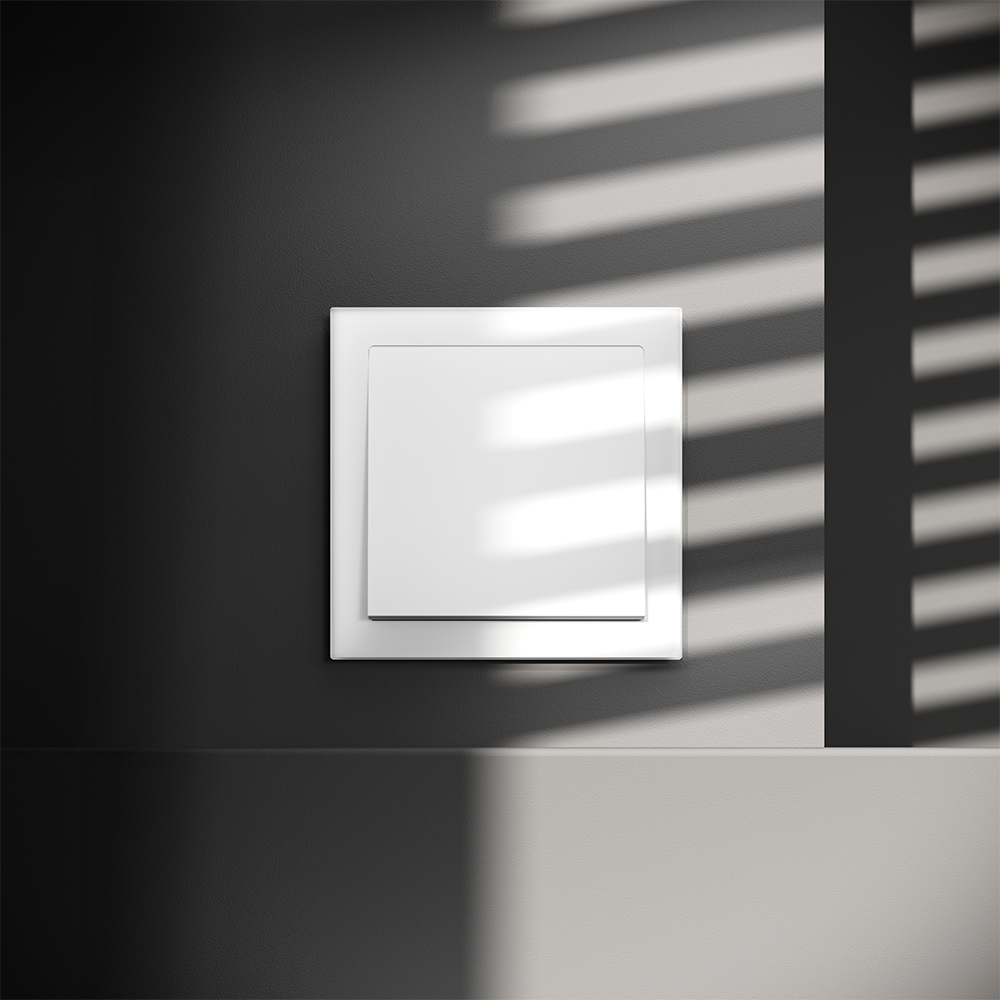 Выключатель одноклавишный встраиваемый с самовозвратом Voltum S70 Белый матовый VLS010602 — изображение 5