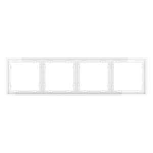 Рамка пластиковая Voltum S70 на 4 поста Белый Глянцевый VLS100401