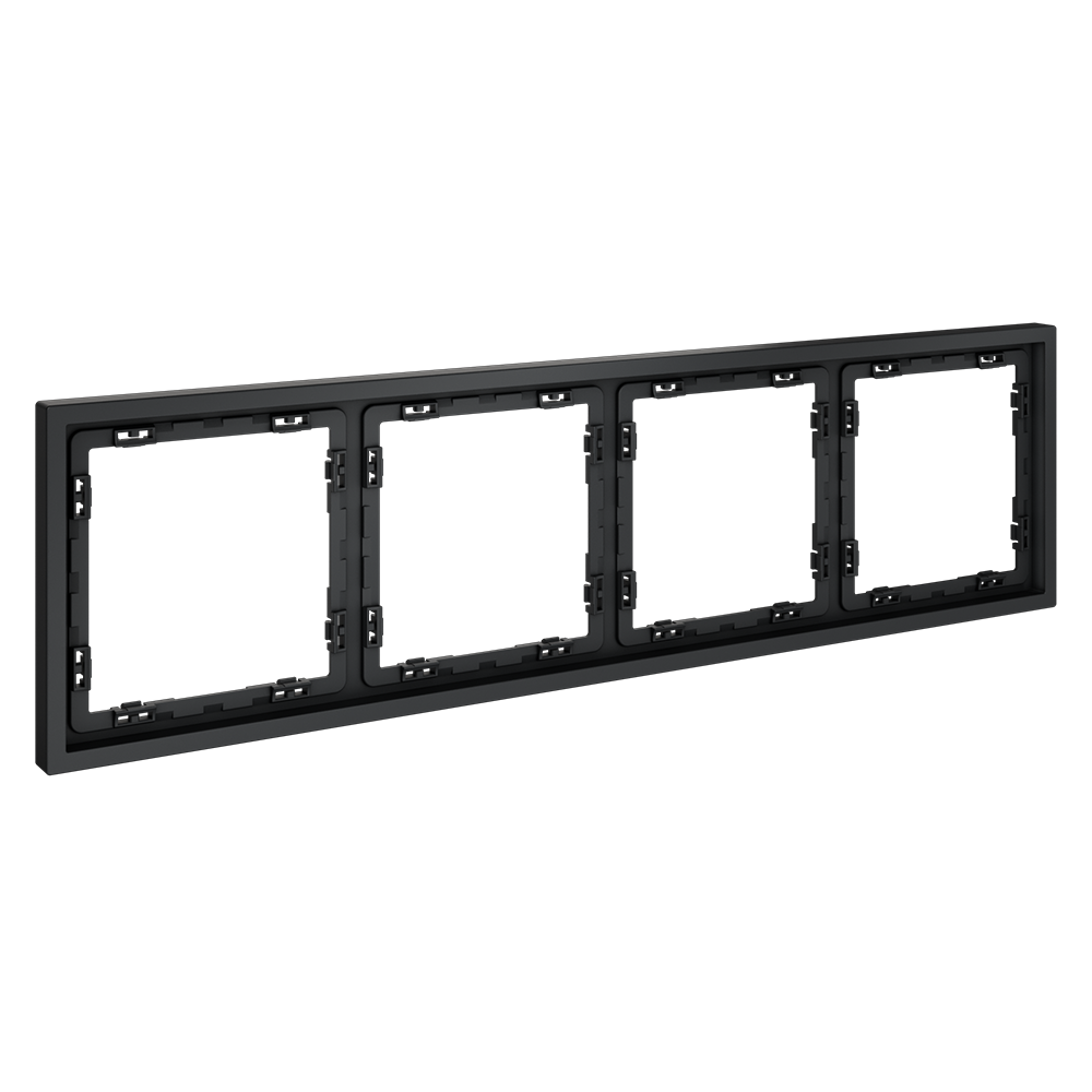 Рамка пластиковая Voltum S70 на 4 поста Графит глянцевый VLS100407 — изображение 2