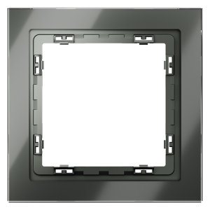 Рамка стеклянная Voltum S70 на 1 пост Титан глянцевый VLS110106